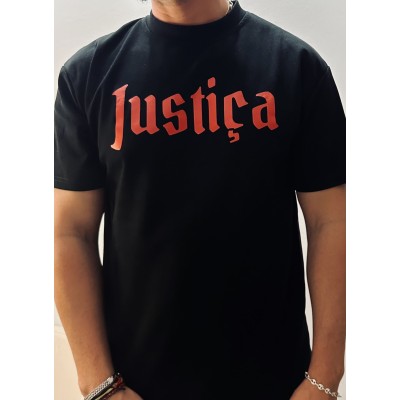 T-Shirt Justiça noir et rouge